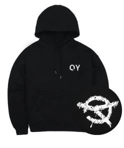 [OY] FW 21 MELTING LOGO HOODIE-BLACK