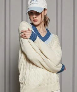 [LARTIGENT] FW 21 V-NECK KNIT(IVORY) Best Sellers