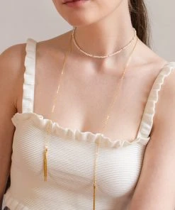 [LOMBRILLANT] Seasonless Tassel Two Way Necklace L'OMBRILLANT