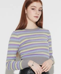 [LUV IS TRUE] Winter 21 STRIPE KNIT(GRAY)