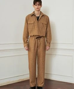 Best Sellers [LECYTO] Winter 21 WOOL GOLGI SWEAT PANTS_[BROWN]