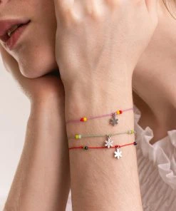[LOMBRILLANT] Seasonless Fleur Pendant Bracelet_RED L'OMBRILLANT