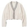 [ROCCI ROCCI] FW 21 Soft Cotton Waffle Line Crop Cardigan CREAM Best Sellers
