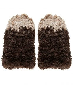 Best Sellers [LECYTO] Seasonless HANDMADE RABBIT FUR GLOVES_[BROWN]