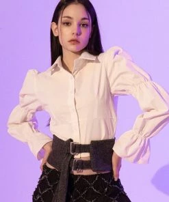 [BABLETWO] FW 21 Puff Corset Shirts (WHITE) Best Sellers