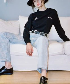 GLOWNG Best Sellers [GLOWNY] FW 21 SUNSET LONG SLEEVE - BLACK