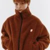 [ROCCI ROCCI] Winter 21 Rose Fleece Highneck Zipup [TEDDY BROWN]