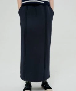 [BENSIMON] FW 21 SWEAT LONG SKIRT - NAVY