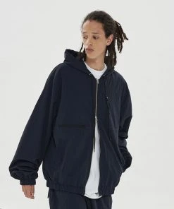 [HAVEOFFDUTY] FW 21 NYLON WORK HOODIE JACKET (NAVY) Best Sellers