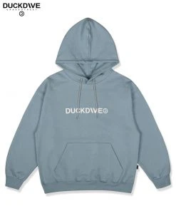 Best Sellers [DUCKDIVE] FW 21 Basic Logo Hoodie Pastel Blue
