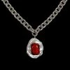 [HURJABOYACC] Seasonless Mono Gem Pearl Necklace_Red