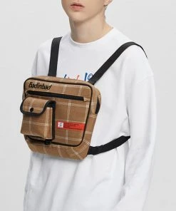 BADINBAD [BAD IN BAD] Seasonless CHEST FRONT BAG_BROWN