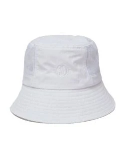 [SLEEPY SLIP] Seasonless S LOGO MASH WHITE BUCKET HAT
