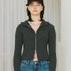 [13MONTH] FW 21 HIGH NECK ZIP UP SWEATER (CHARCOAL) Best Sellers