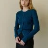 Best Sellers [STEP AROUND] FW 21 BUTTON DETAIL SLIM CARDIGAN_BLUE