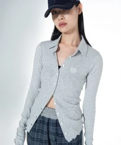 [SETUP EXE] FW 21 Golgi Lettuce-edge Shirt [Melange Gray] Best Sellers