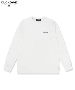 [DUCKDIVE] FW 21 Logo Long Sleeve T-shirt White