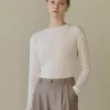 [STEP AROUND] FW 21 DOUBLE LINE STITCHES LOOSE T_IVORY Best Sellers