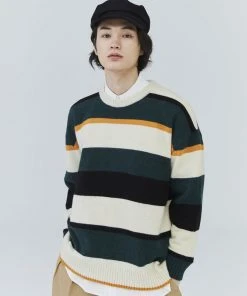 Best Sellers [AMES WORLDWIDE] Winter 21 COLOR BLOCK STRIPE KNIT_GR