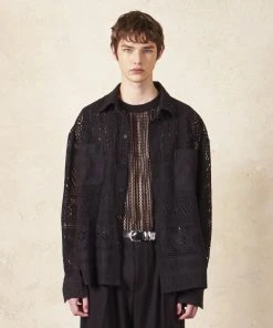 [DWSCOMPANY] Winter 21 Lace Pocket Shirt (black) Best Sellers