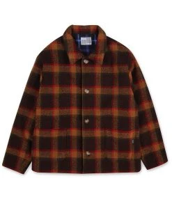 YOUTH BATH [YOUTHBATH] FW 21 OVER-FIT HALF COAT_CHECK BRWON Best Sellers