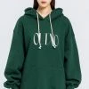 [OUTXO] Winter 21 Outxo Logo Hoodie Green Best Sellers