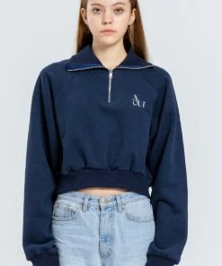 [OUTXO] Winter 21 Sera Half Zipup Navy