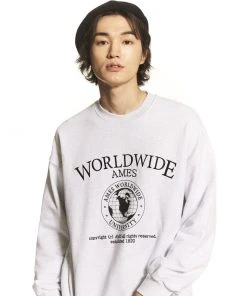 [AMES WORLDWIDE] FW 21 WORLDWIDE AMES SWEATSHIRTS_GY Best Sellers