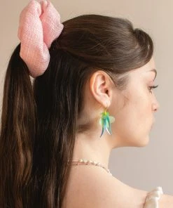 [LOMBRILLANT] Seasonless Pink Tweed Big Scrunch