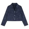 [HARDCORE HAPPINESS] FW 21 Tweed Short Jacket Navy Best Sellers