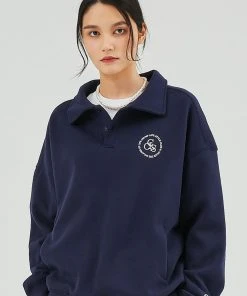 [CRUMP] FW 21 Classic Circle Logo Collar Sweatshirt (CT0335-1)