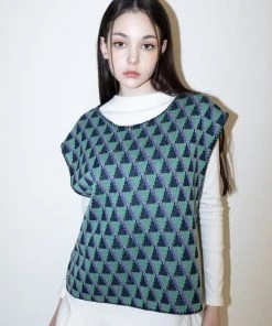 [BABLETWO] FW 21 Suid Knit Vest (GREEN) Best Sellers