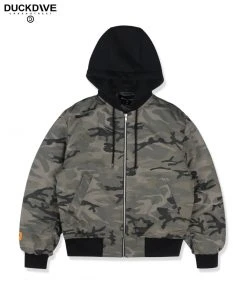 [DUCKDIVE] FW 21 Hoodie With A Detailed Point MA-1 Camouflage