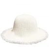 [SLEEPY SLIP] Seasonless LINEN FABRIC WHITE BUCKET HAT SLEEPYS SLIP