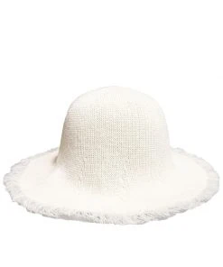 [SLEEPY SLIP] Seasonless LINEN FABRIC WHITE BUCKET HAT SLEEPYS SLIP