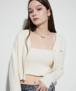 [LUV IS TRUE] Winter 21 TUBE TOP CARDIGAN(IVORY) Best Sellers