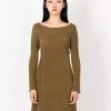 [SPUNKY] FW 21 KNIT CUTTING DRESS (OLIVE)