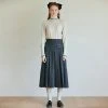 [ANEDIT] Winter 21 Wool Herringbone Pleat Skirt_CHH