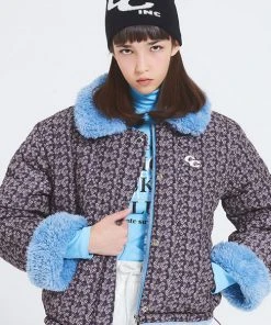 [CRANK] Winter 21 FLOWER REVERSIBLE JUMPER_SKY Best Sellers