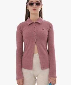 [NANA CREW] FW 21 BRANCH OFF TERRY CARDIGAN - ROSE PINK Best Sellers