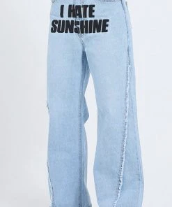 [CRANK] Winter 21 LETTERING WIDE JEANS_L.BL