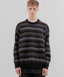 [FLARE] Winter 21 6Mix Knit Sweater - Black Mix (FL-159) Best Sellers