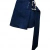 [CODE SHION] Winter 21 Big Belt Pleats Mini Skirt [blue Denim] Best Sellers