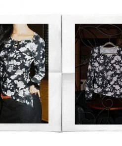 Best Sellers [RURU] FW 21 FLOWER STRING ANGORA LONG SLEEVE [BLACK]