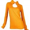 [CODE SHION] Winter 21 Front Slit High Neck Top [orange] Best Sellers