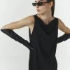 [REPOS] FW 21 COWL NECK SLEEVELESS DRESS (BLACK)