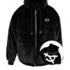 [OY] Winter 21 LOGO FUR HOODIE JACKET-BLACK