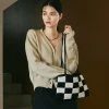 [ANEDIT] Seasonless Checker Knit Bag_BK