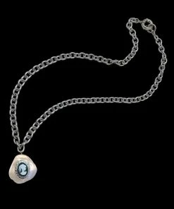 [HURJABOYACC] Seasonless Mono Stone Pearl Necklace_Cameo Silver