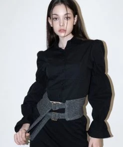 [BABLETWO] FW 21 Puff Corset Shirts (BLACK)